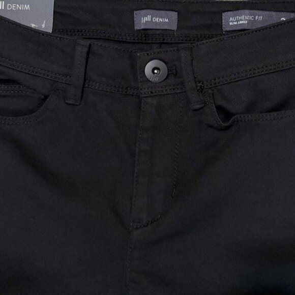 J. Jill Denim Authentic Fit Slim Ankle Jeans Women's 2 Black 5 Pockets New NWT - Picture 3 of 7